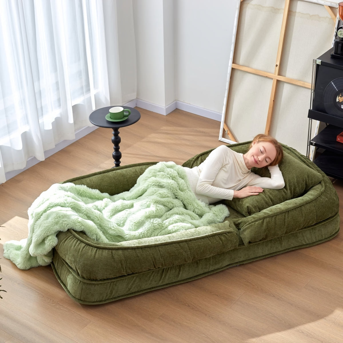 Nestora™️ 3-In-1 Folding Sofa Bed Versatile Couch Black