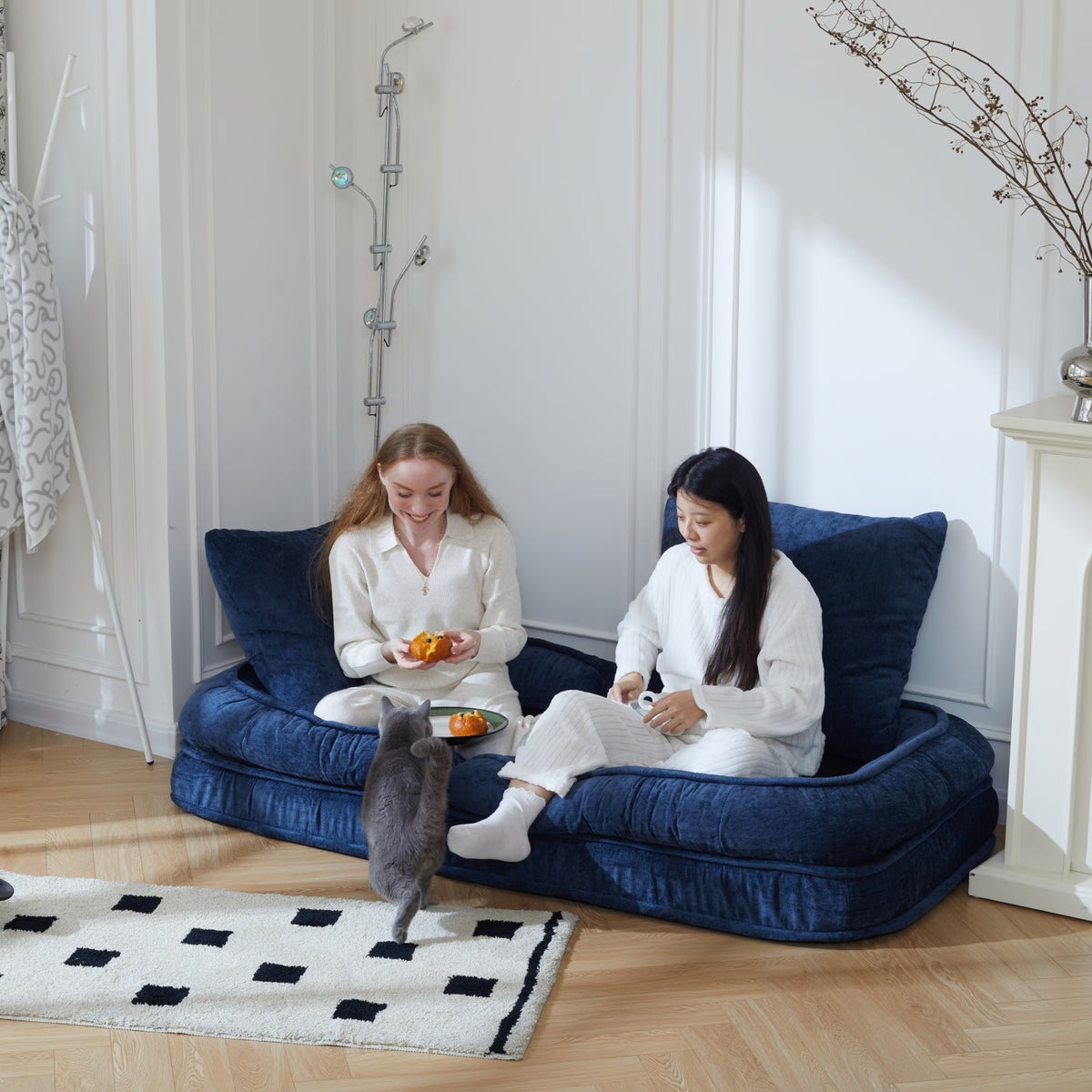 Nestora™️ 3-In-1 Folding Sofa Bed Versatile Couch Black